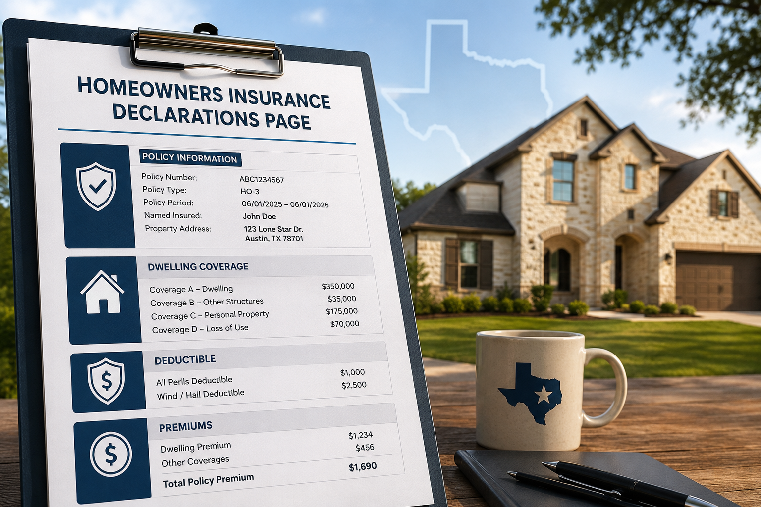 How to Read Your Texas Homeowners Insurance Declarations Page